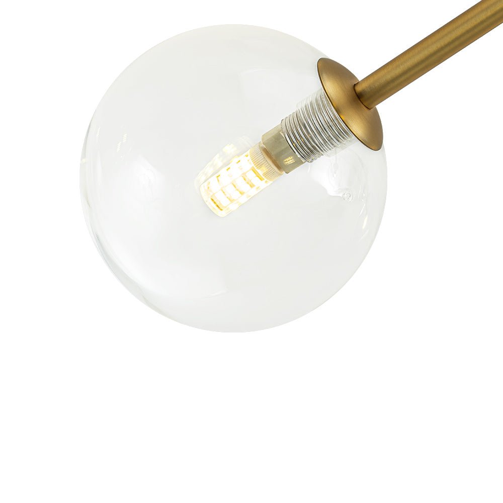 Norduva Funky Branch Style Glass Semi Flush Mount Ceiling Light