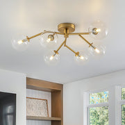 Norduva Funky Branch Style Glass Semi Flush Mount Ceiling Light