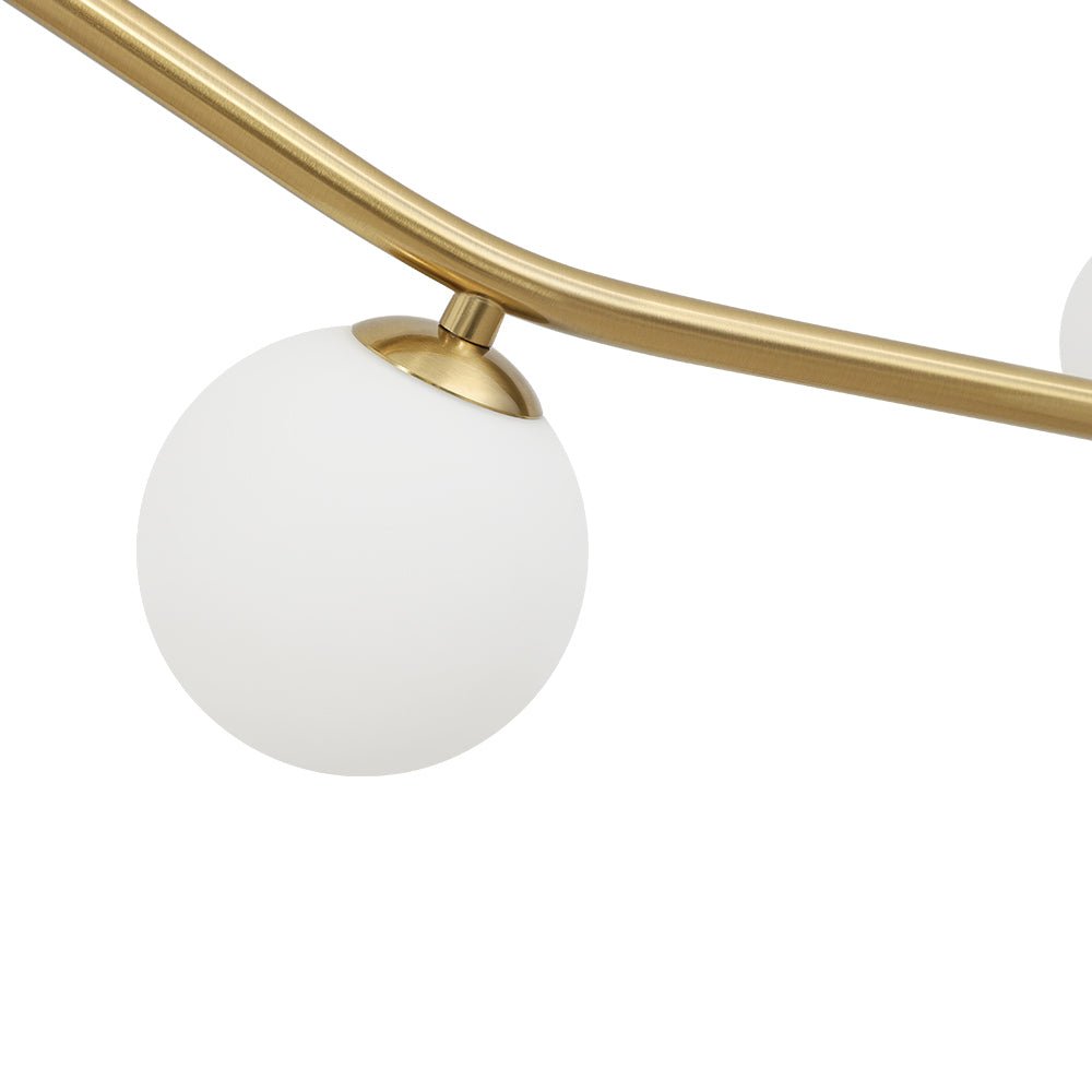 Eiriksd Funky Curved Linear Glass Chandelier