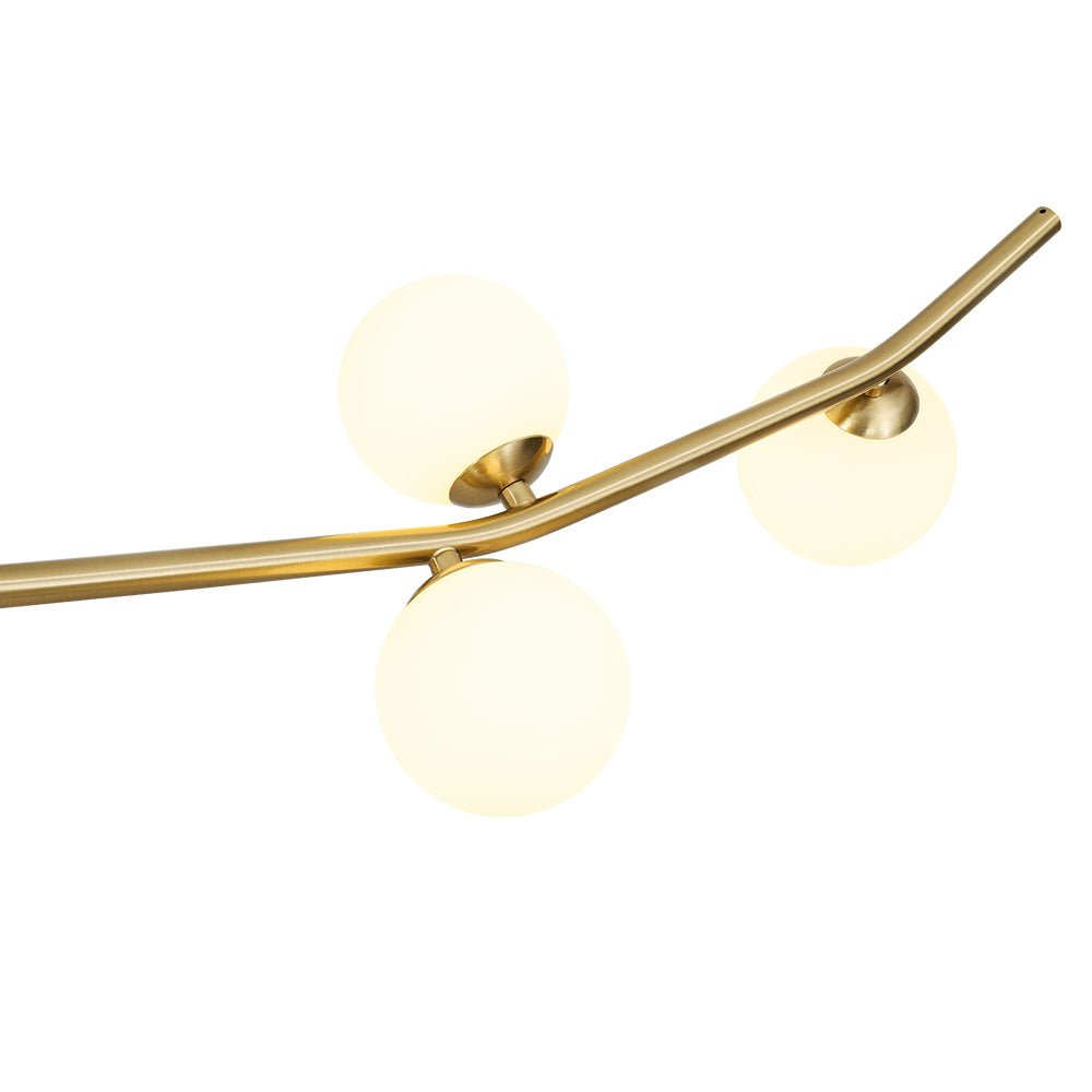 Eiriksd Funky Curved Linear Glass Chandelier