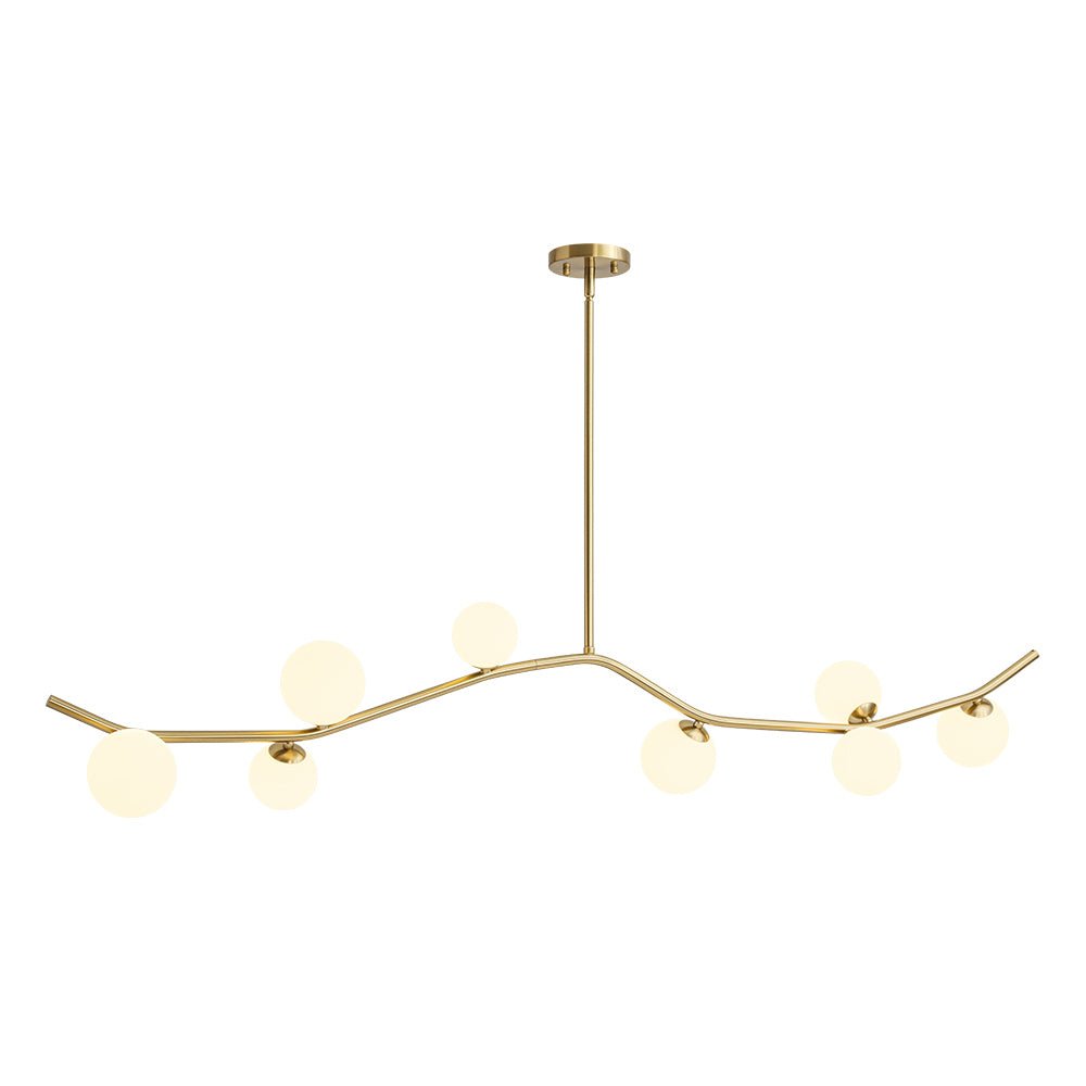 Eiriksd Funky Curved Linear Glass Chandelier