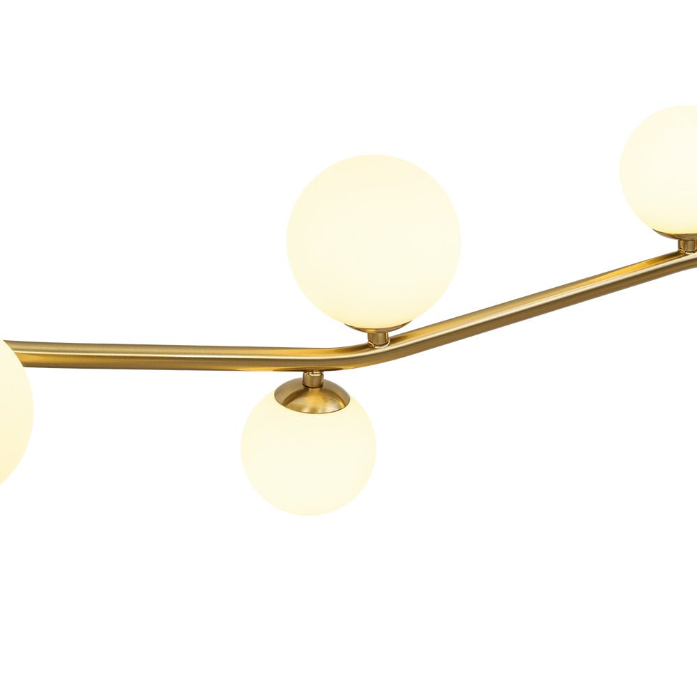 Eiriksd Funky Curved Linear Glass Chandelier