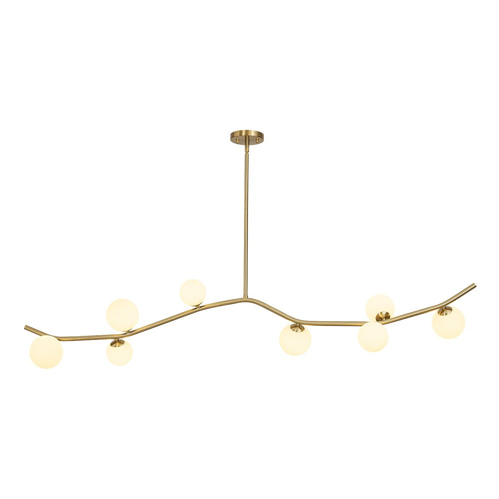 Eiriksd Funky Curved Linear Glass Chandelier