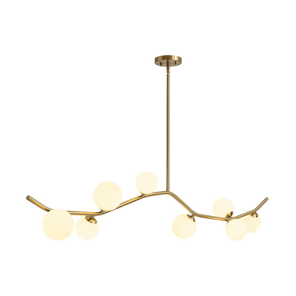 Eiriksd Funky Curved Linear Glass Chandelier