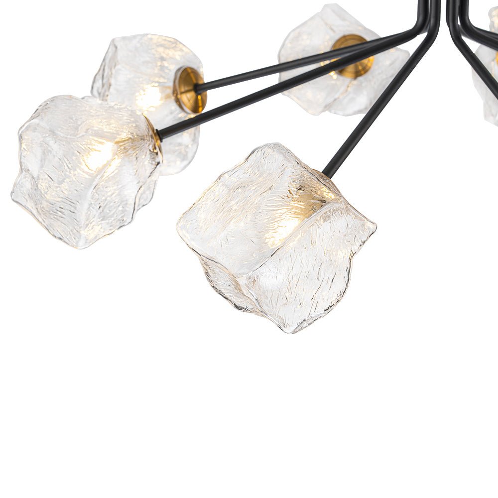 Norduvyr Funky Eclectic Frozen Icy Style Sputnik Metal Chandelier - Lamp Copper