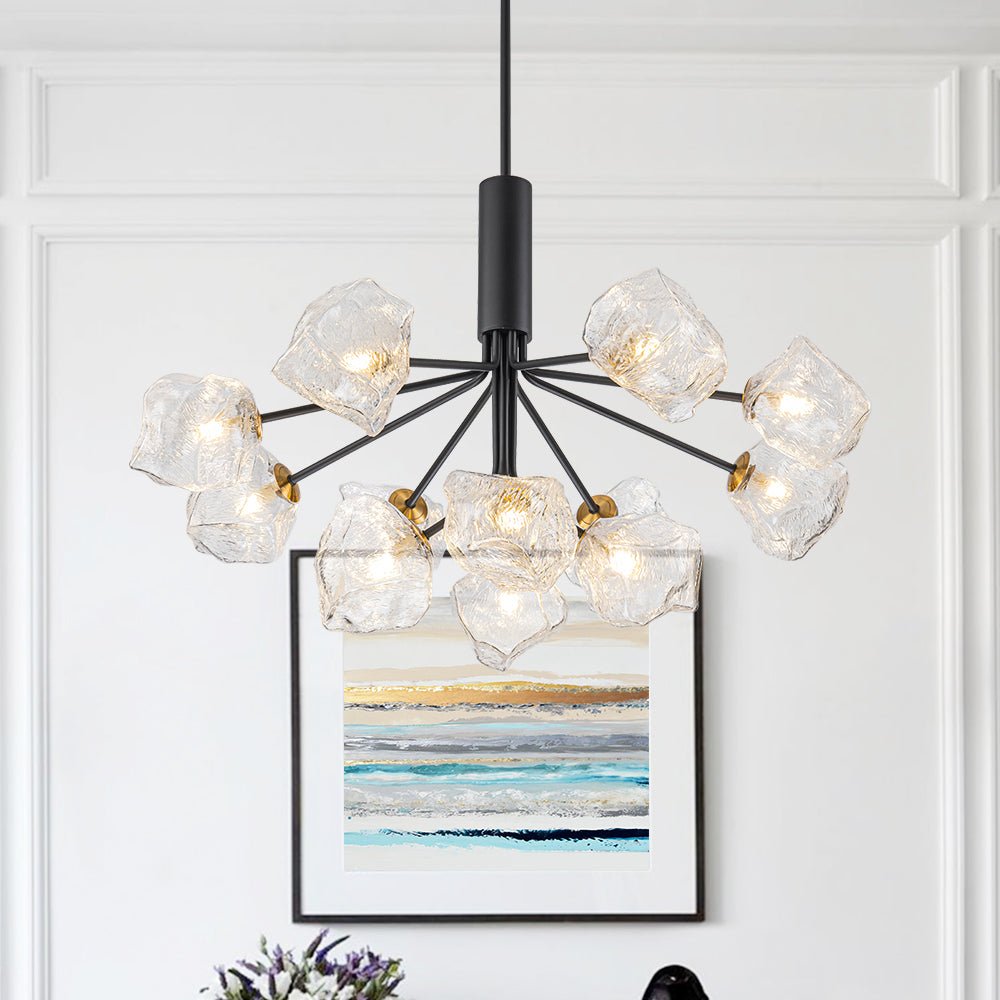 Norduvyr Funky Eclectic Frozen Icy Style Sputnik Metal Chandelier - Lamp Copper
