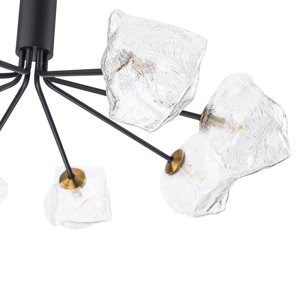 Norduvyr Funky Eclectic Frozen Icy Style Sputnik Metal Chandelier - Lamp Copper