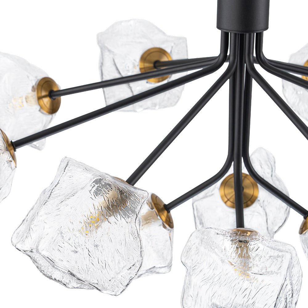 Norduvyr Funky Eclectic Frozen Icy Style Sputnik Metal Chandelier - Lamp Copper