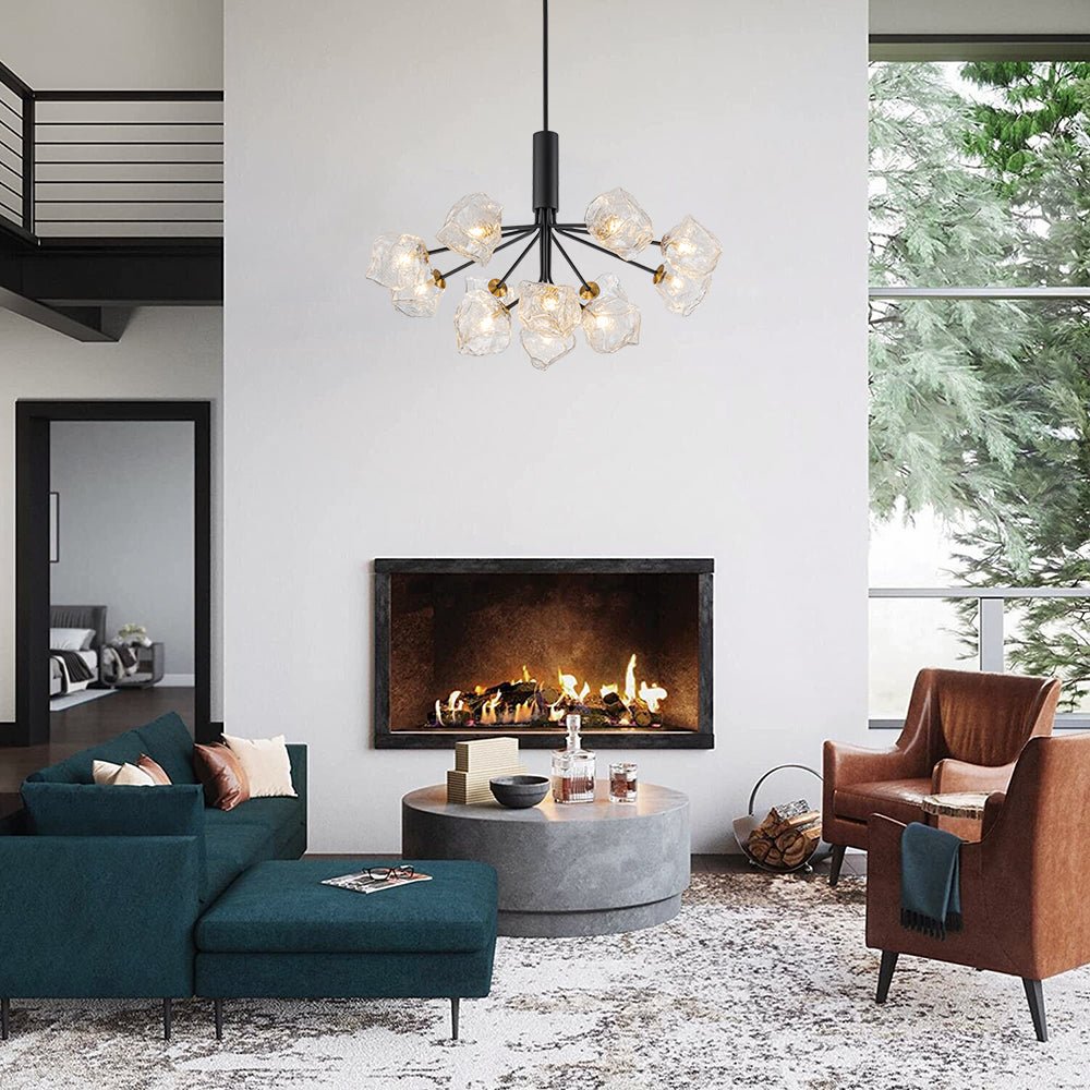 Norduvyr Funky Eclectic Frozen Icy Style Sputnik Metal Chandelier - Lamp Copper