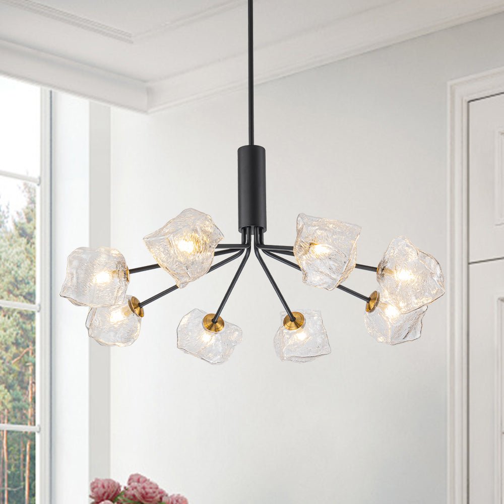 Norduvyr Funky Eclectic Frozen Icy Style Sputnik Metal Chandelier - Lamp Copper