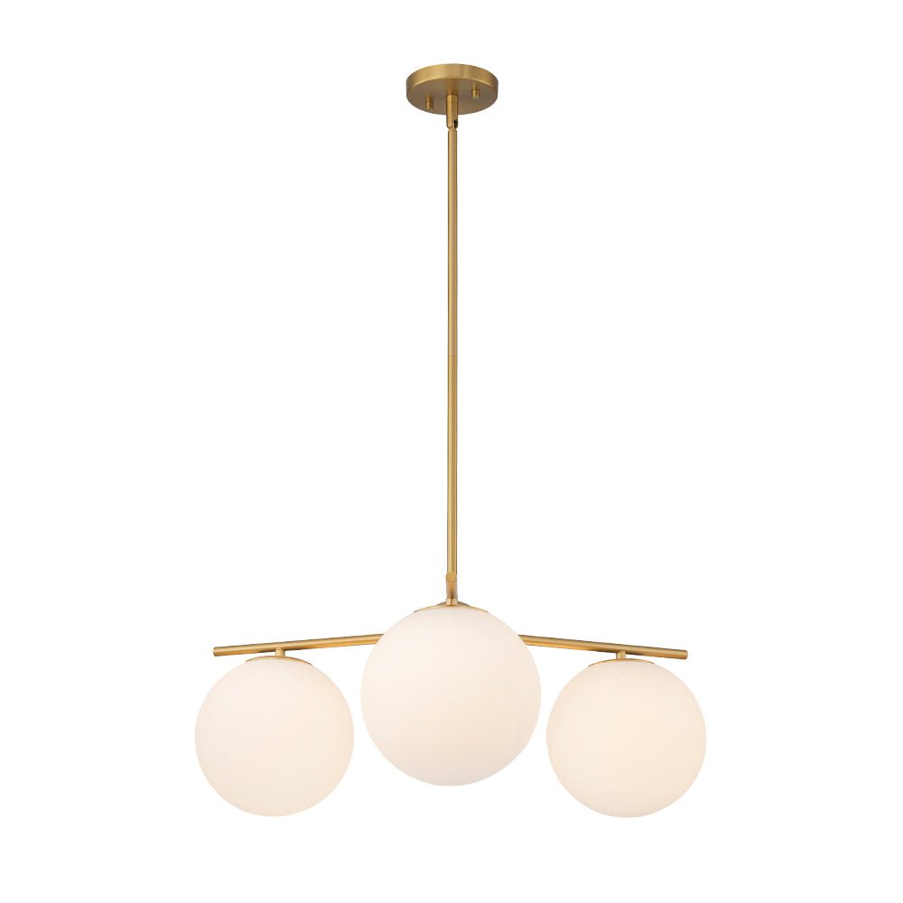 Ildvuva Funky Linear Sputnik Globe Tier Bubble Opal Glass Chandelier
