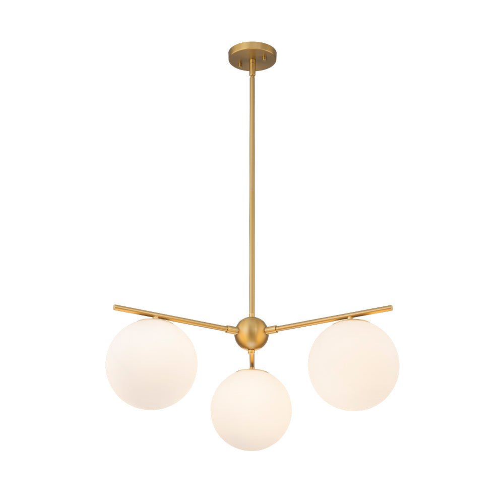 Ildvuva Funky Linear Sputnik Globe Tier Bubble Opal Glass Chandelier