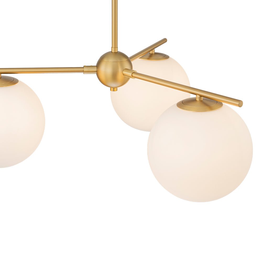 Ildvuva Funky Linear Sputnik Globe Tier Bubble Opal Glass Chandelier