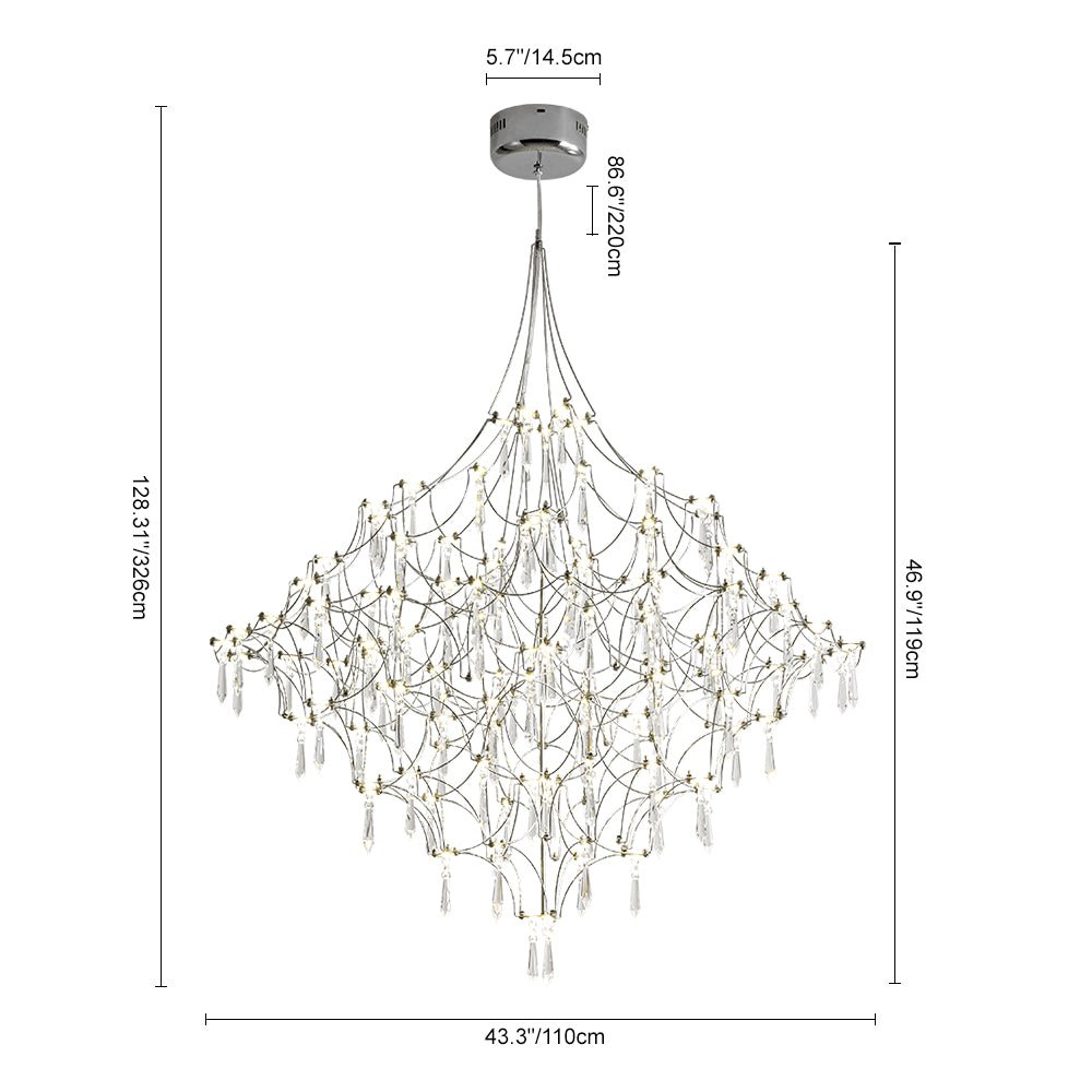 Mjolkuvum Galaxy Glam Luxury Starlight Crystal Chandelier