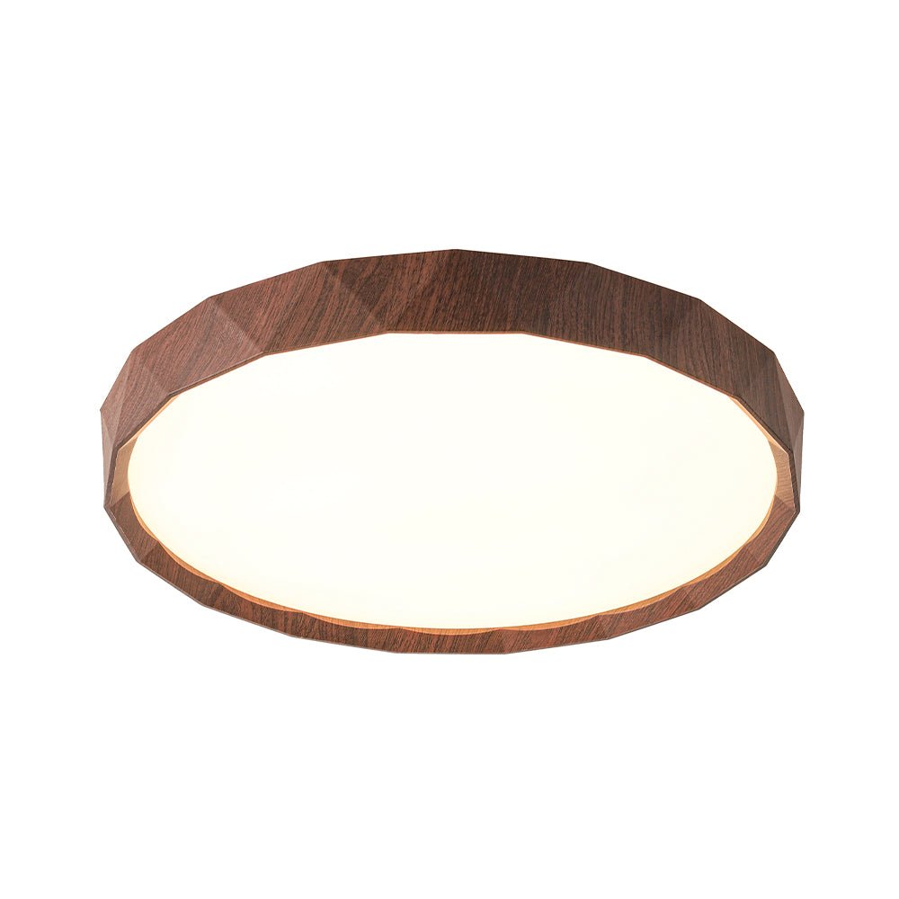 Ostara Geometric Style Wood Flush Mount Light
