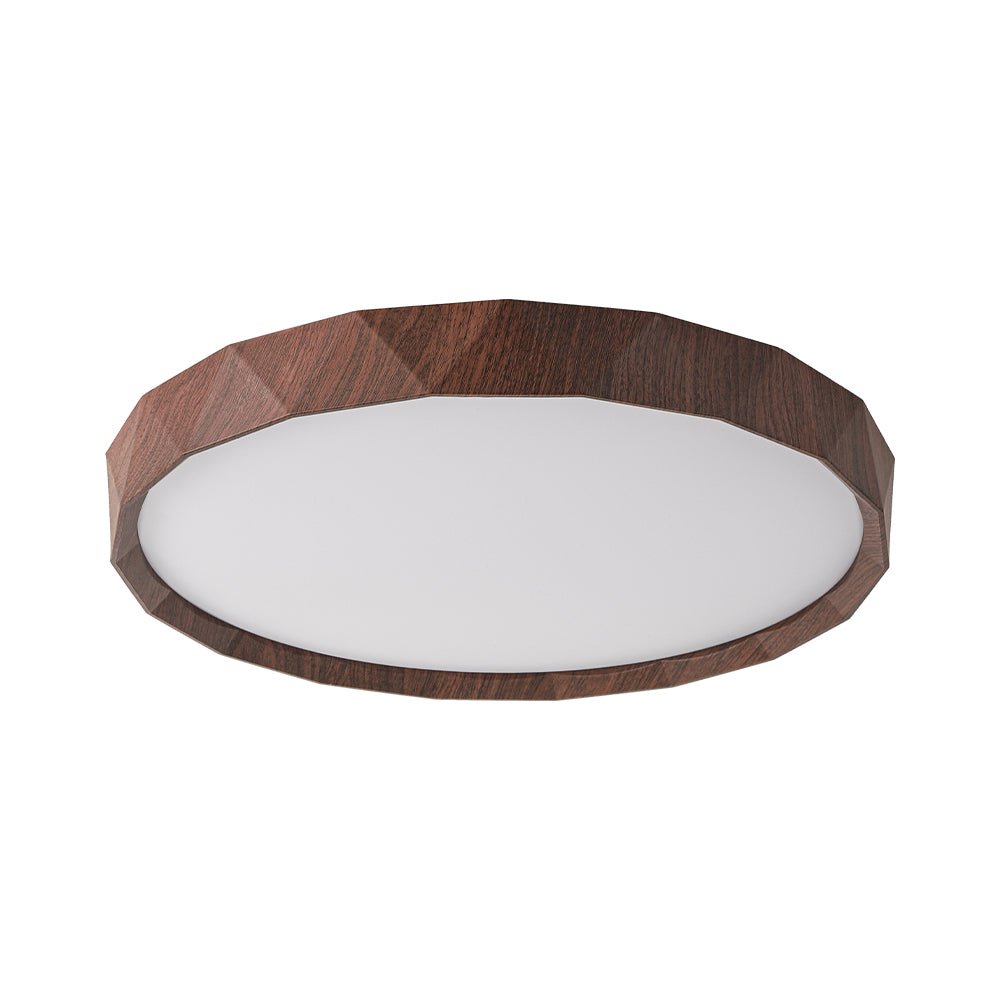 Ostara Geometric Style Wood Flush Mount Light