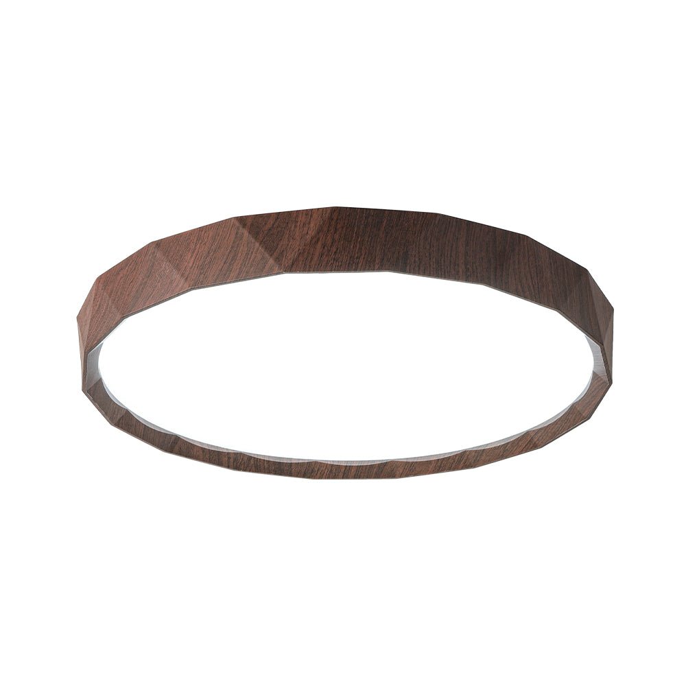 Ostara Geometric Style Wood Flush Mount Light