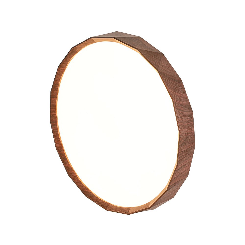 Ostara Geometric Style Wood Flush Mount Light