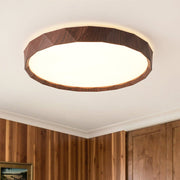 Ostara Geometric Style Wood Flush Mount Light
