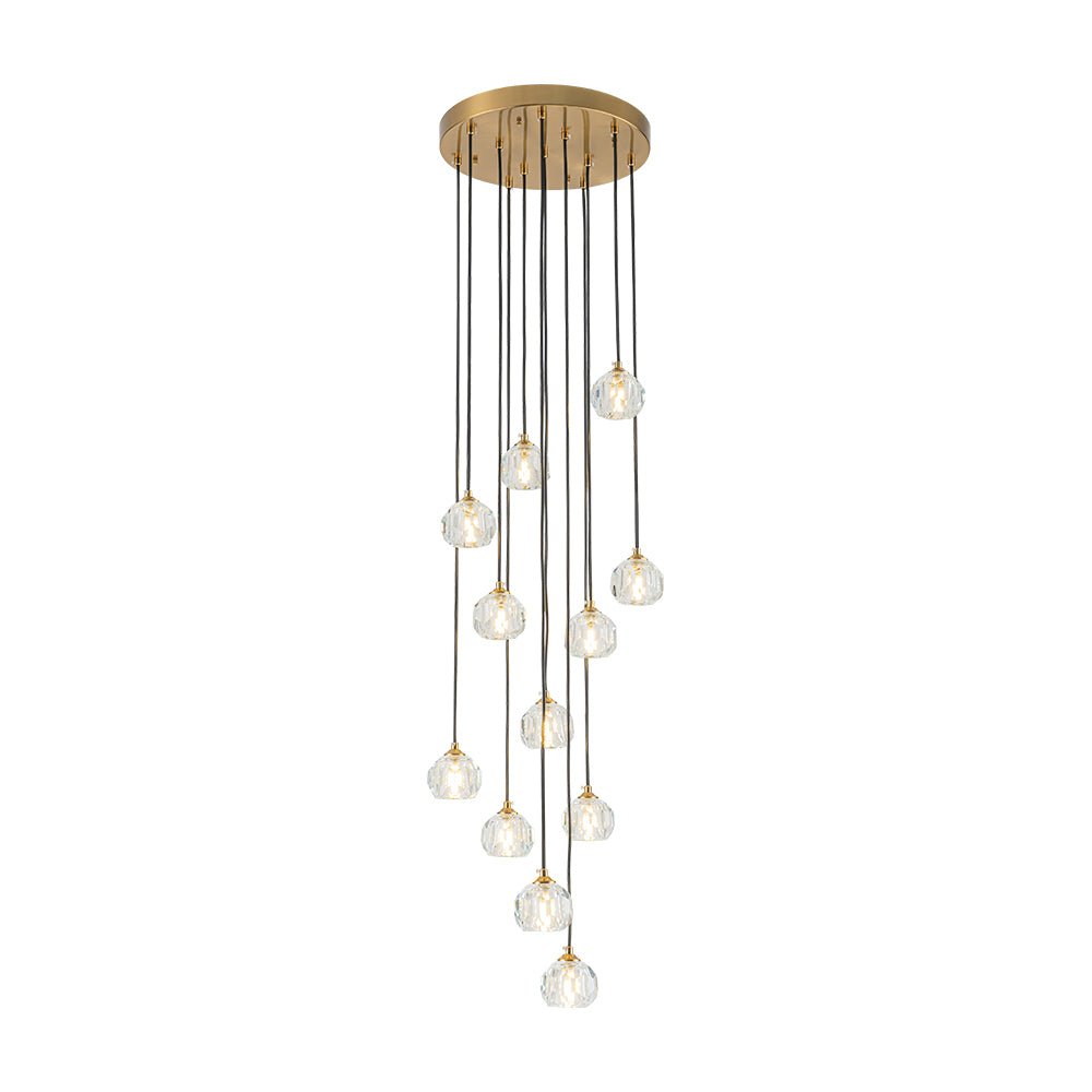 Zoruvyx Glam Cluster Cutting Crystal Pendant Chandelier