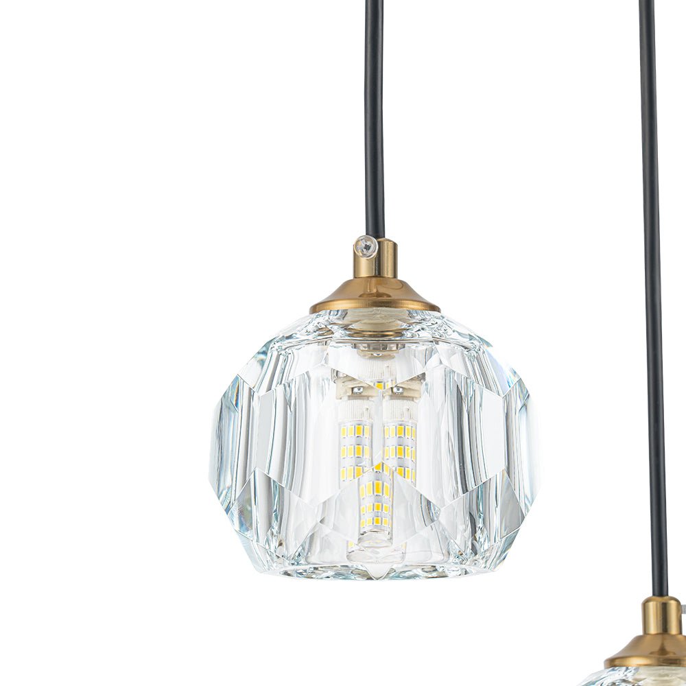 Zoruvyx Glam Cluster Cutting Crystal Pendant Chandelier