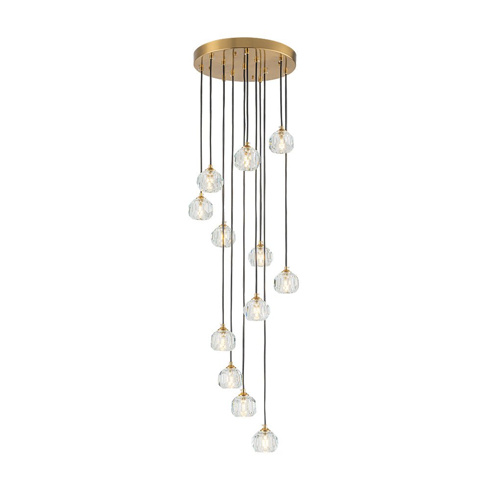 Zoruvyx Glam Cluster Cutting Crystal Pendant Chandelier