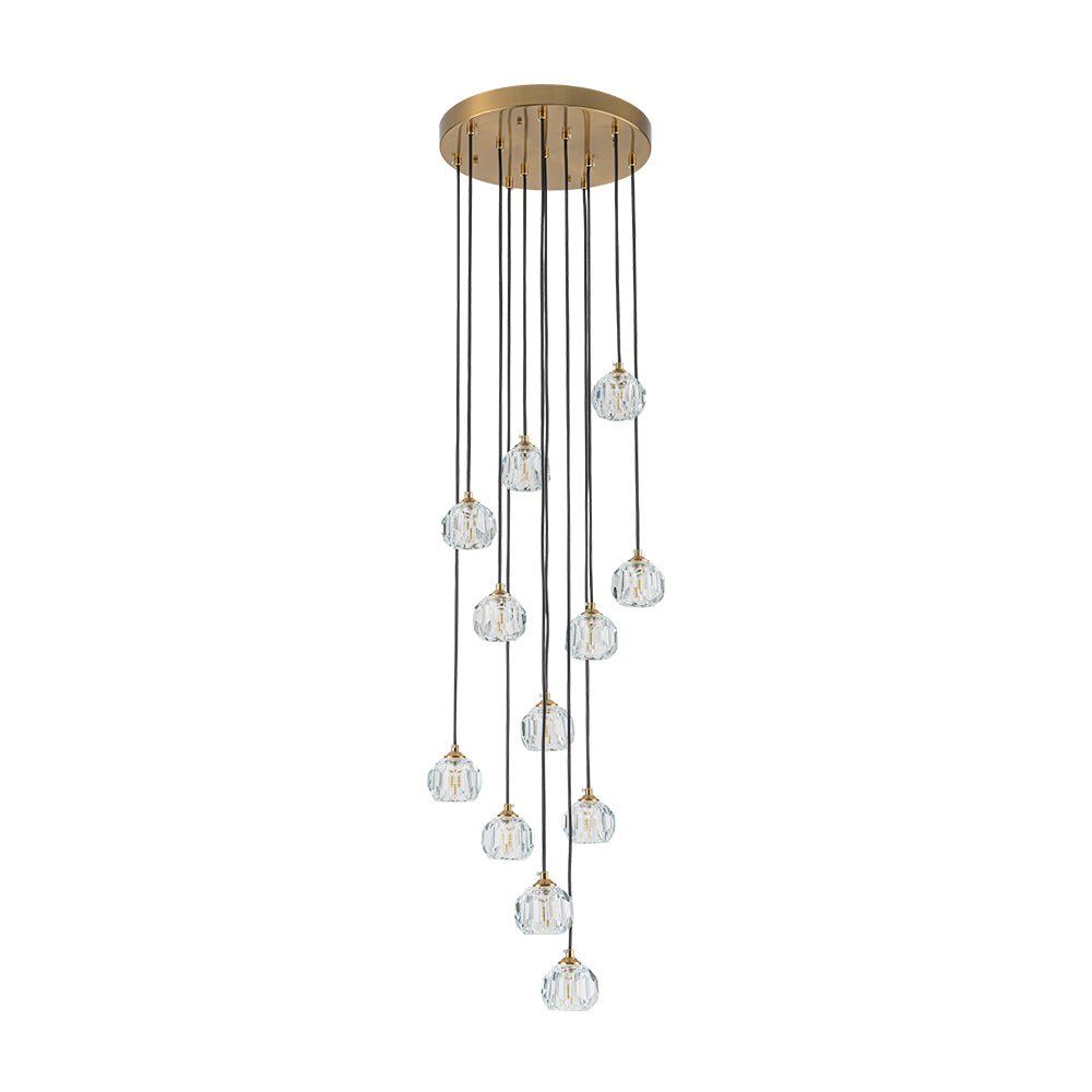 Zoruvyx Glam Cluster Cutting Crystal Pendant Chandelier
