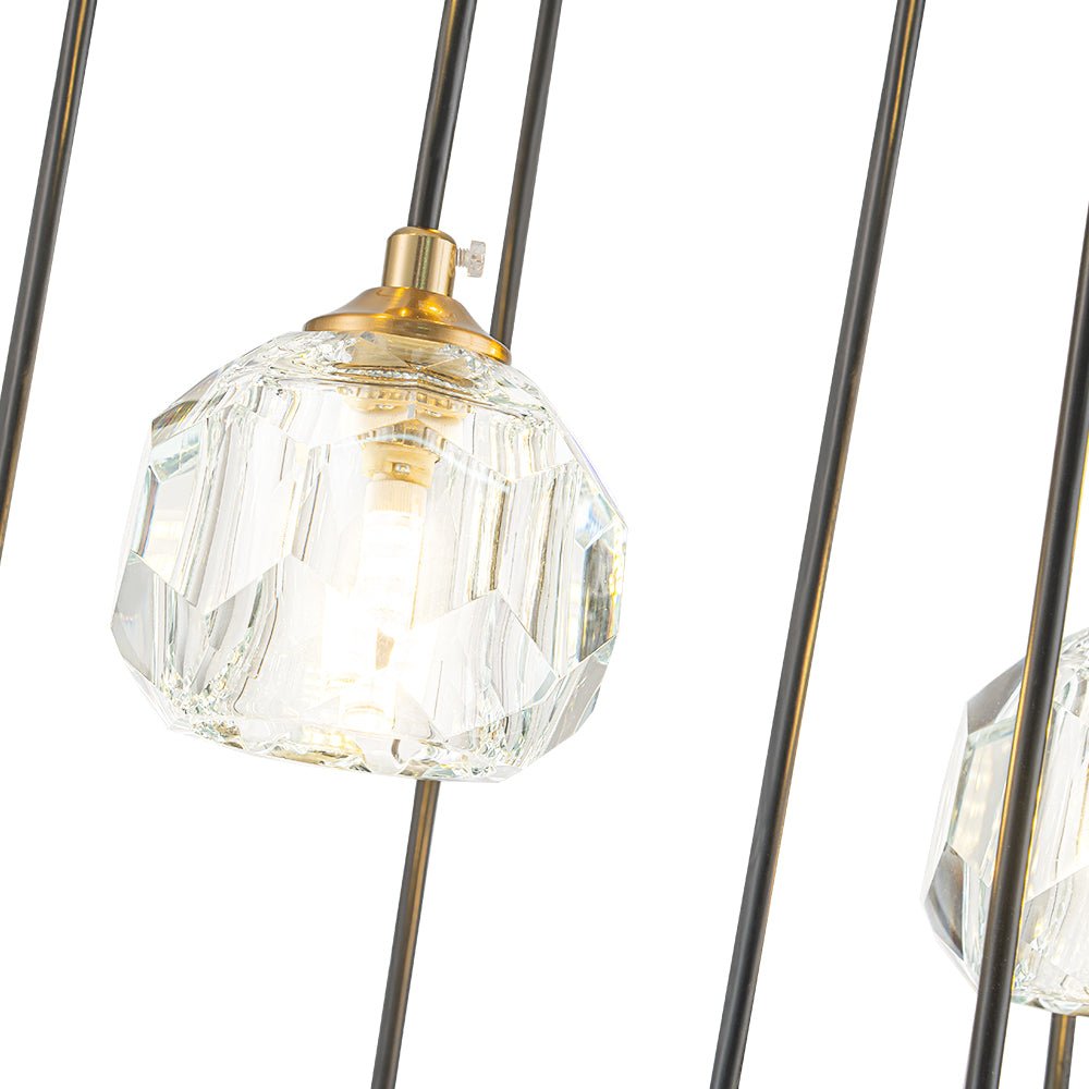 Zoruvyx Glam Cluster Cutting Crystal Pendant Chandelier