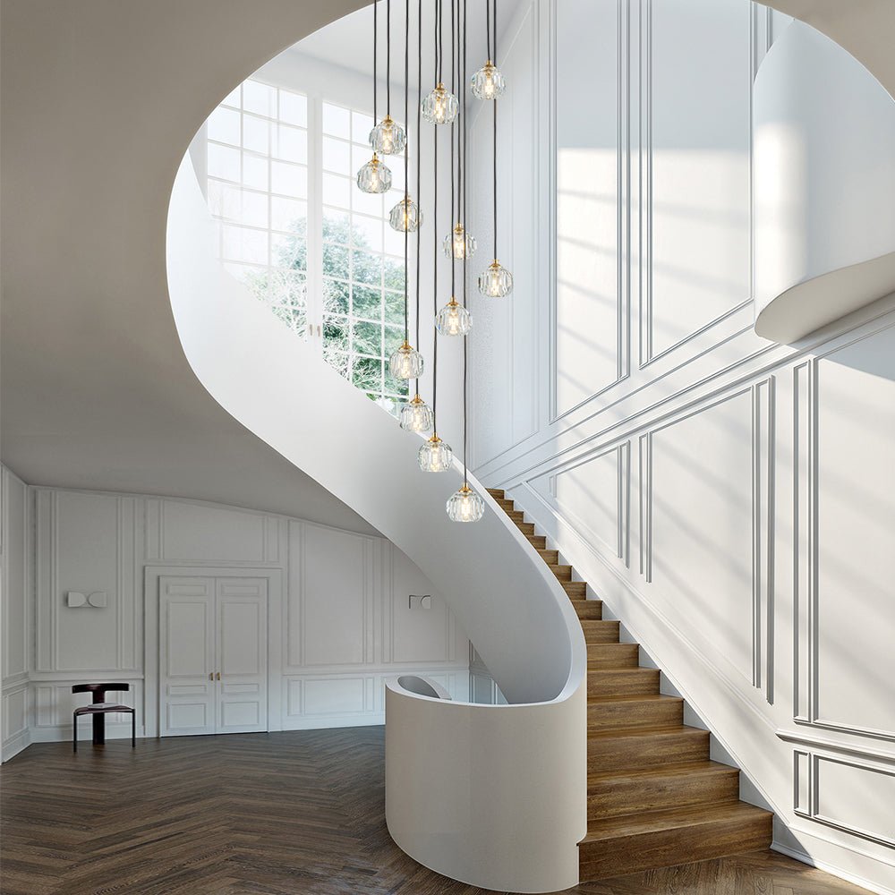 Zoruvyx Glam Cluster Cutting Crystal Pendant Chandelier