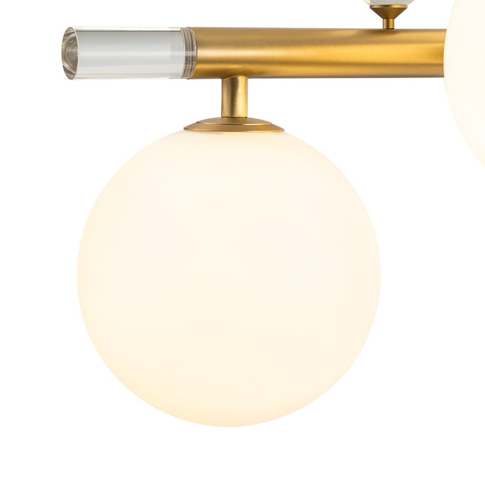 Sifunix Linear Shine Opal Glass Chandelier - Lamp Copper