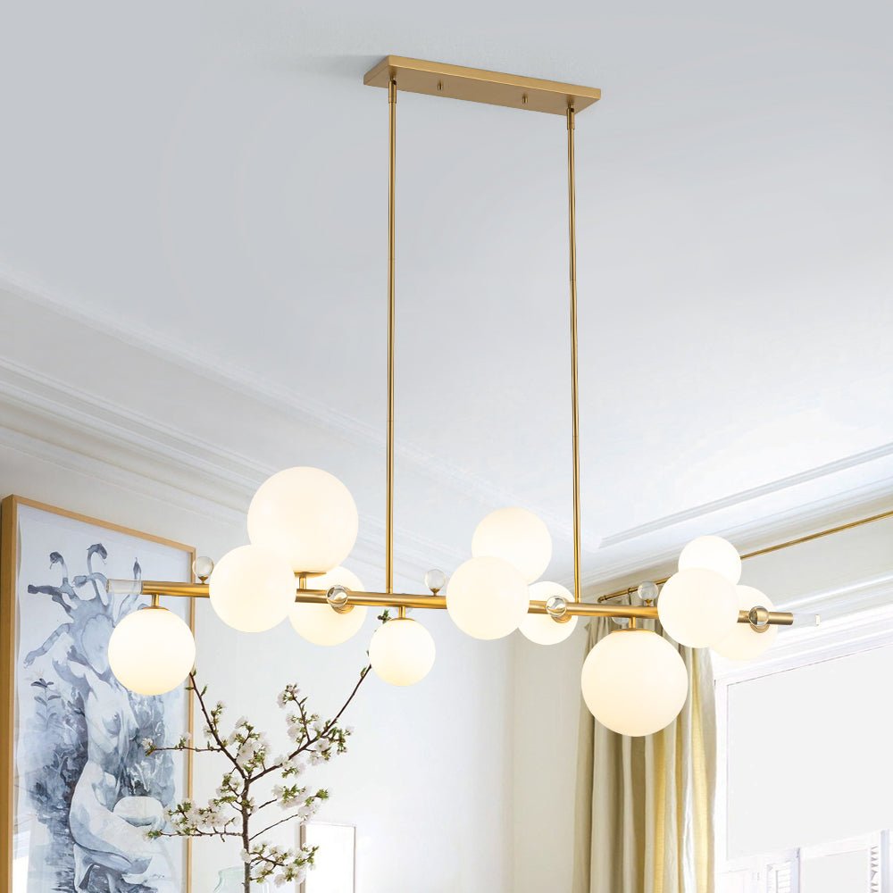 Sifunix Linear Shine Opal Glass Chandelier