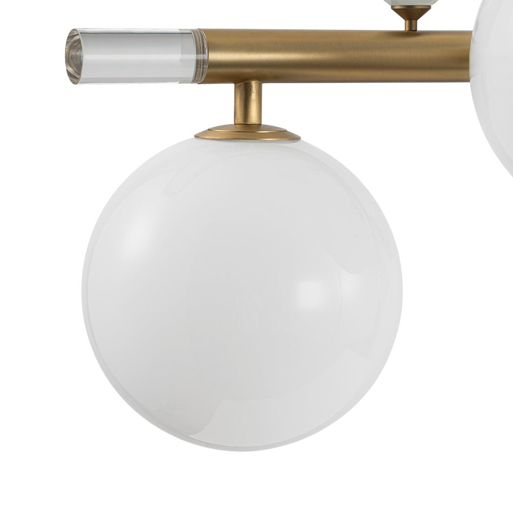 Sifunix Linear Shine Opal Glass Chandelier - Lamp Copper