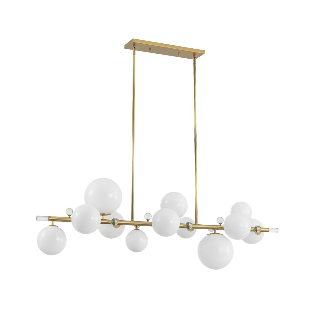 Sifunix Linear Shine Opal Glass Chandelier - Lamp Copper