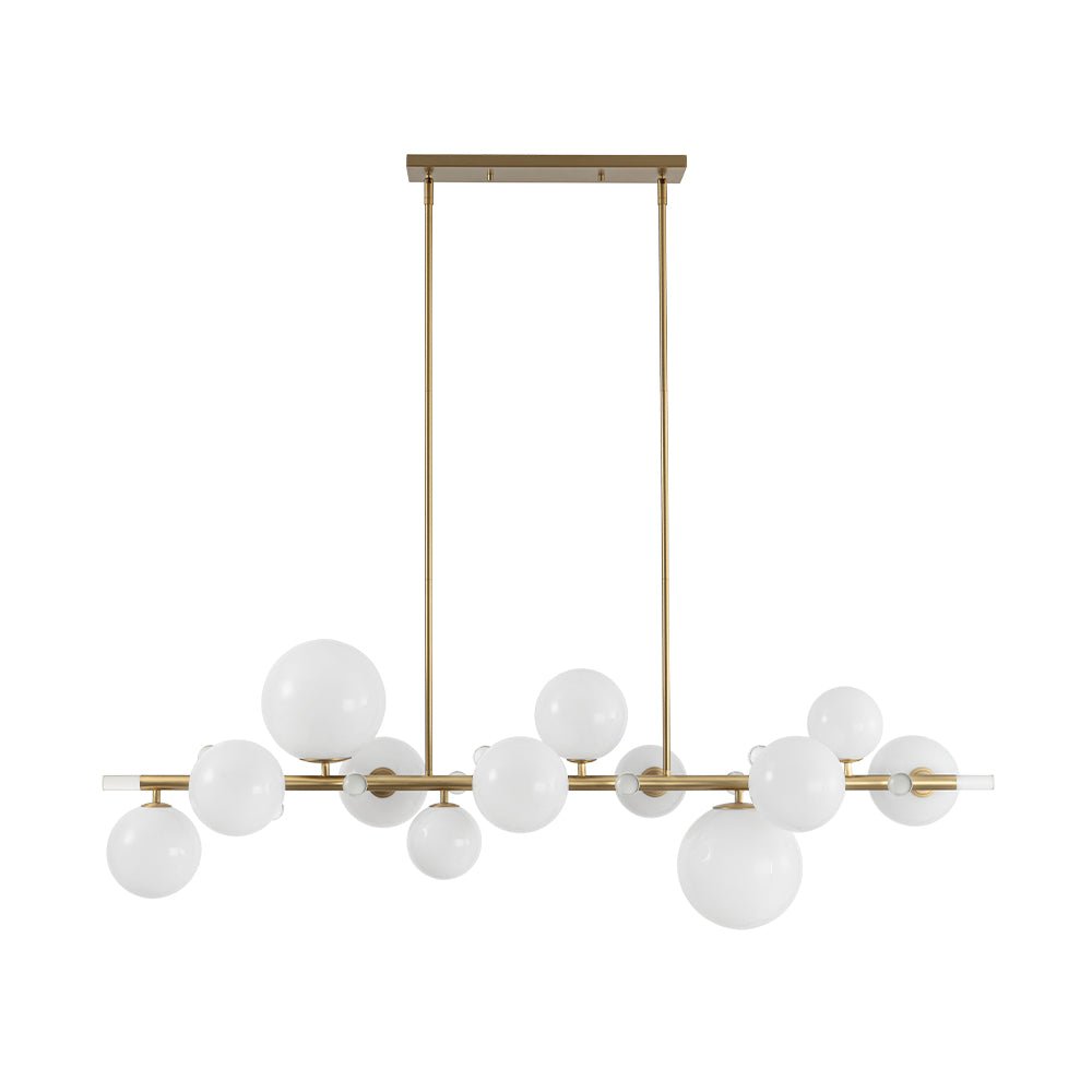 Sifunix Linear Shine Opal Glass Chandelier - Lamp Copper