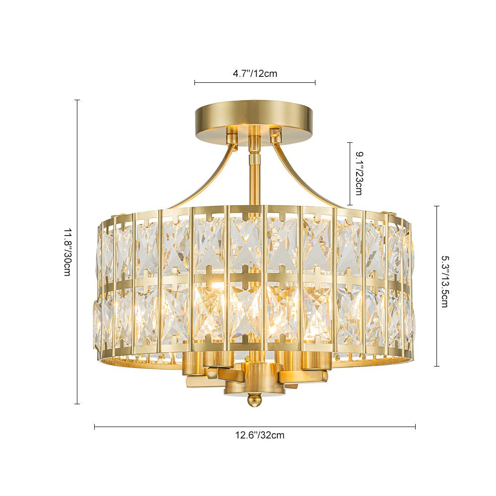 Nordunix Modern Glam Crystal Ceiling Light