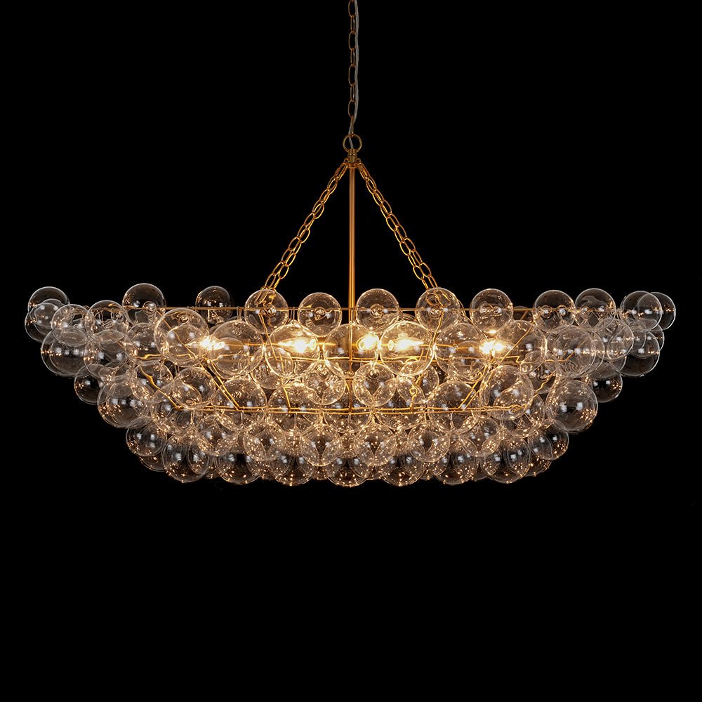 Plotuvyr Glam Tiered Bubble Clear Glass Chandelier