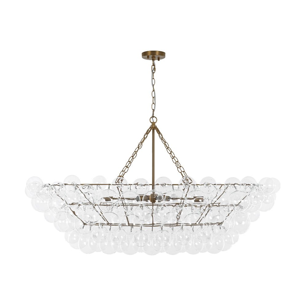 Plotuvyr Glam Tiered Bubble Clear Glass Chandelier