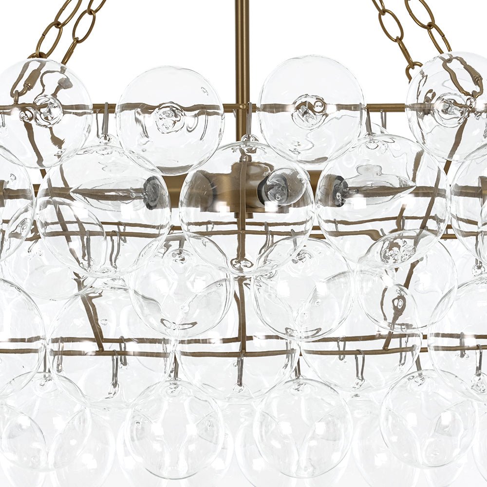 Plotuvyr Glam Tiered Bubble Clear Glass Chandelier