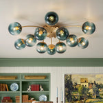 Astria Modern Glass Semi Flush Chandelier