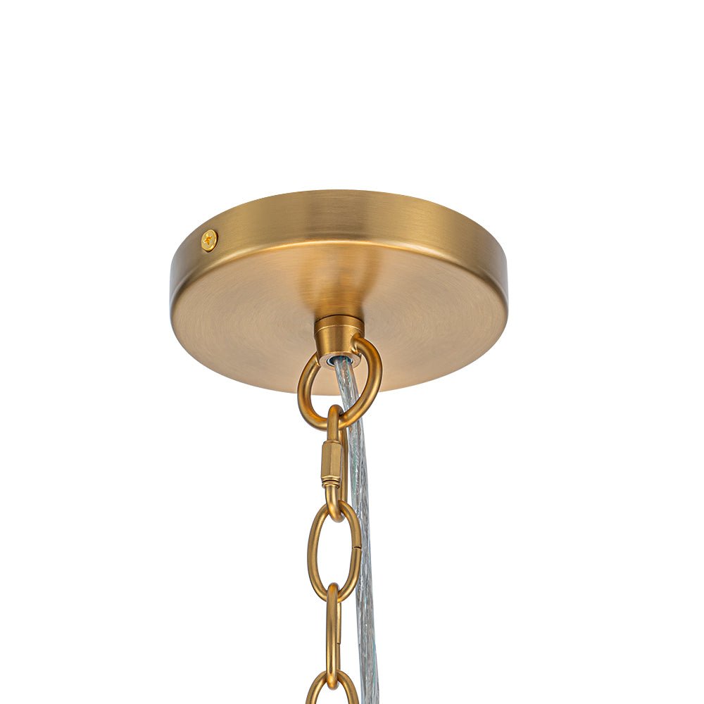 Ulfuli Iridescent Swirl Glass Chandelier