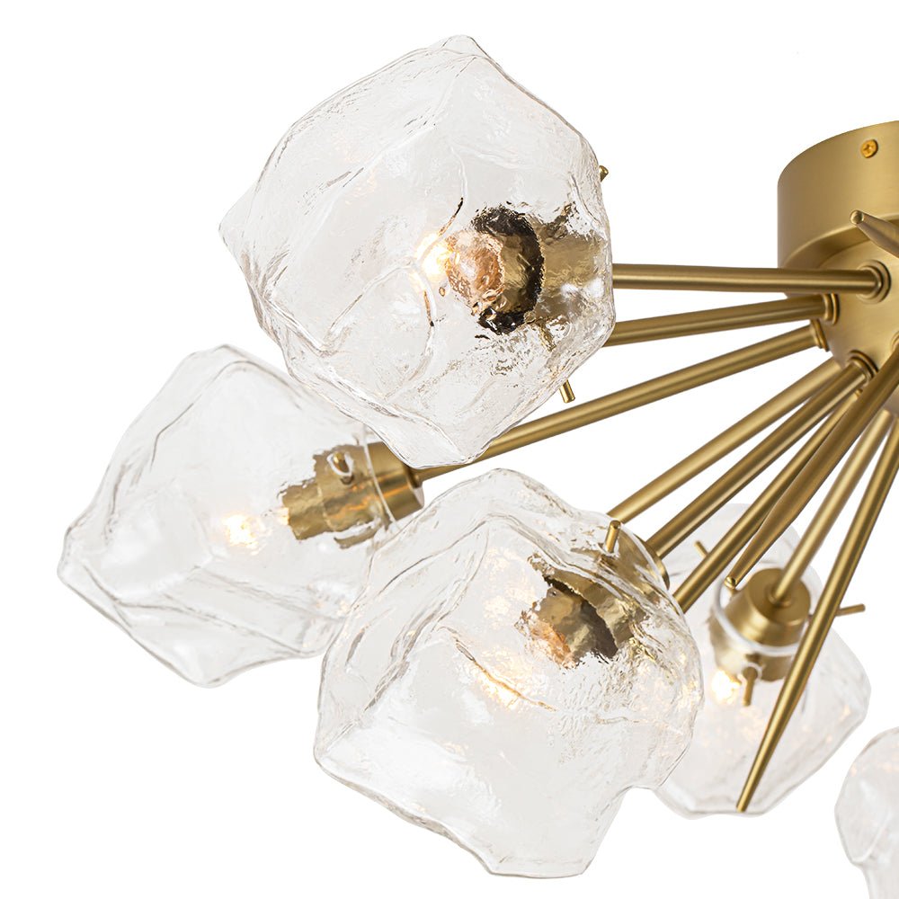 Blauta Frozen Ice Style Sputnik Metal Ceiling Light