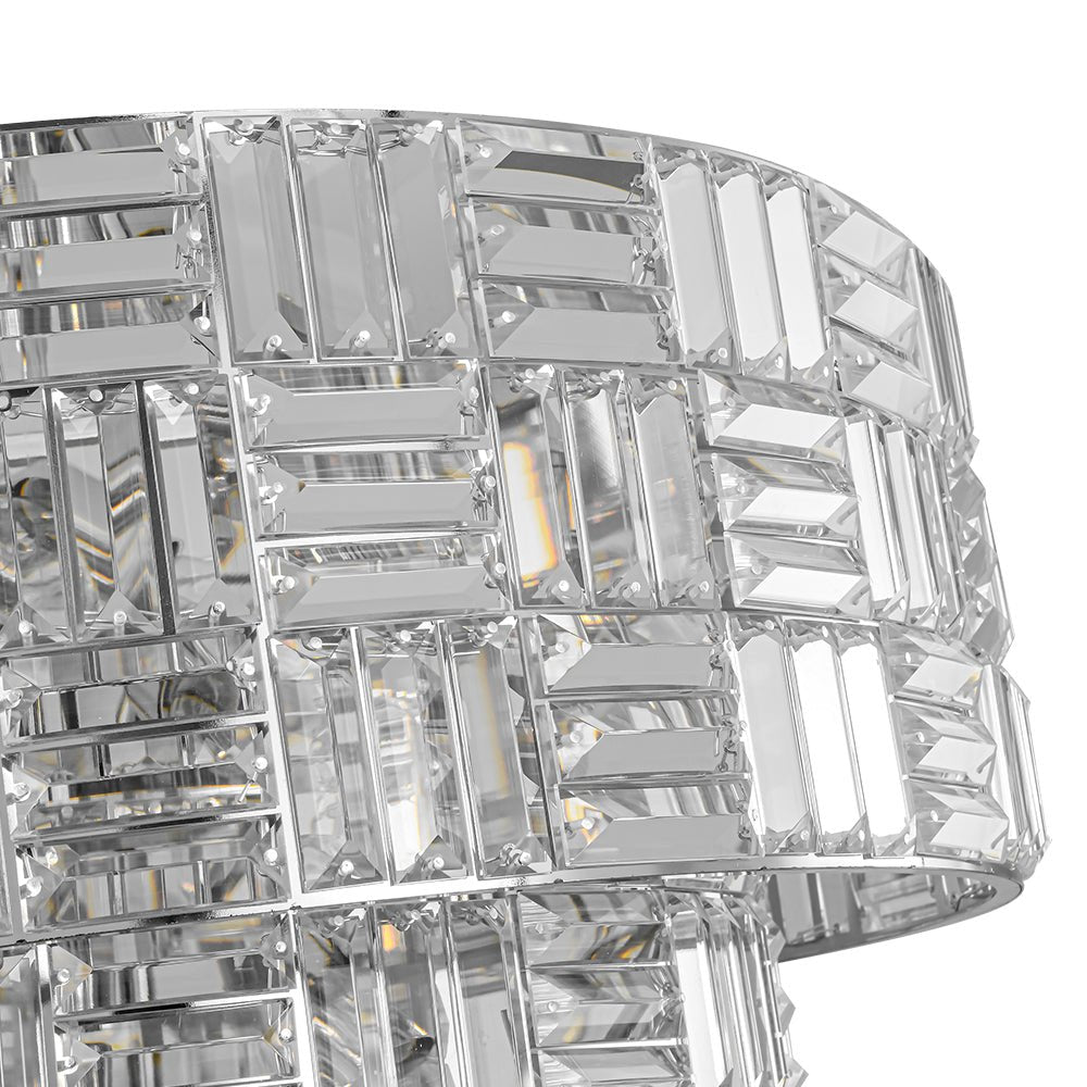 Yrvuvo Glam Spark Cut Chrome Crystal Chandelier