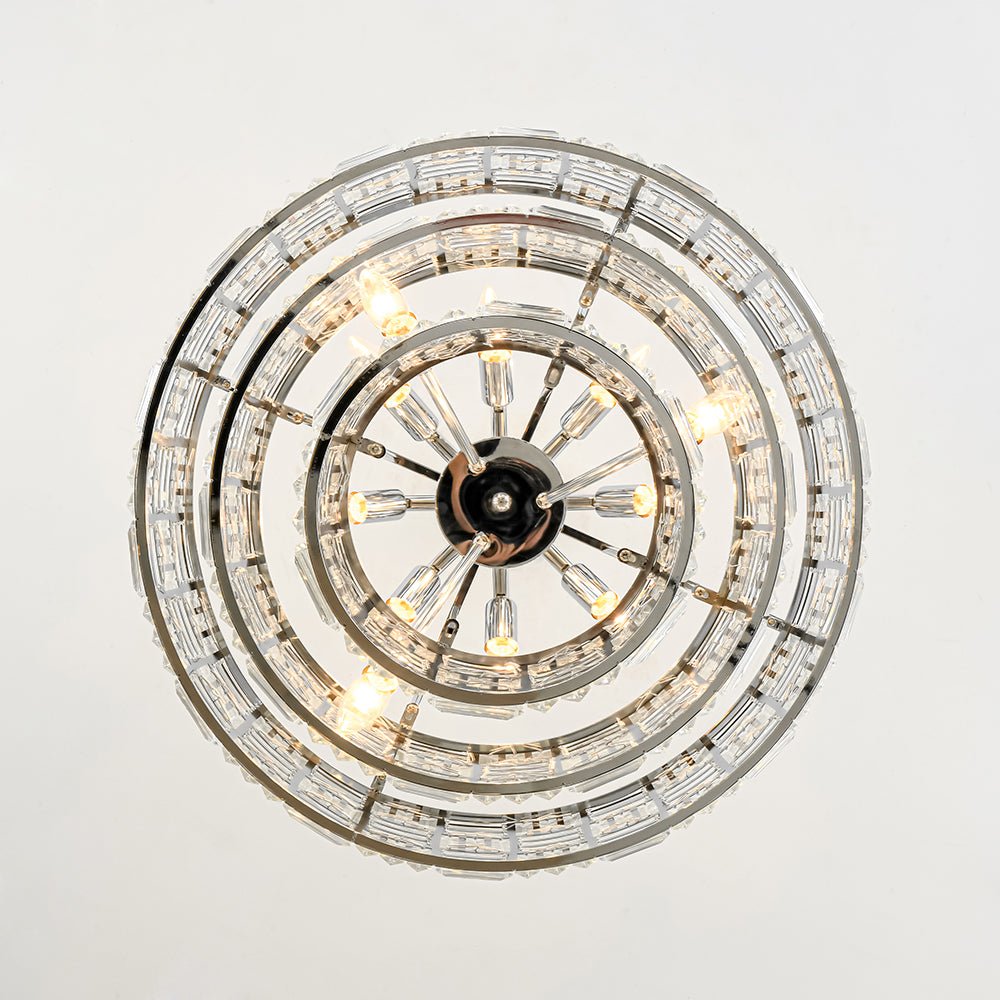 Yrvuvo Glam Spark Cut Chrome Crystal Chandelier