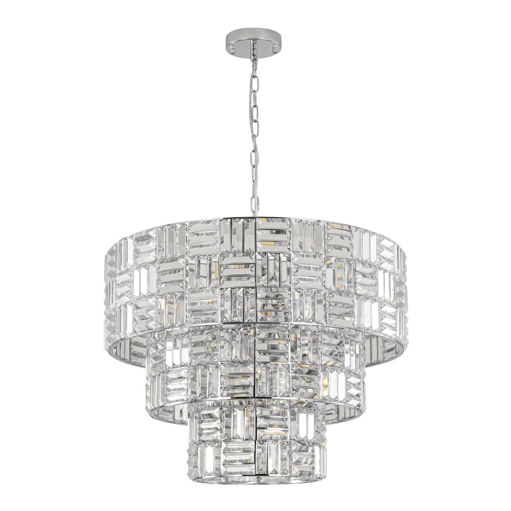 Yrvuvo Glam Spark Cut Chrome Crystal Chandelier