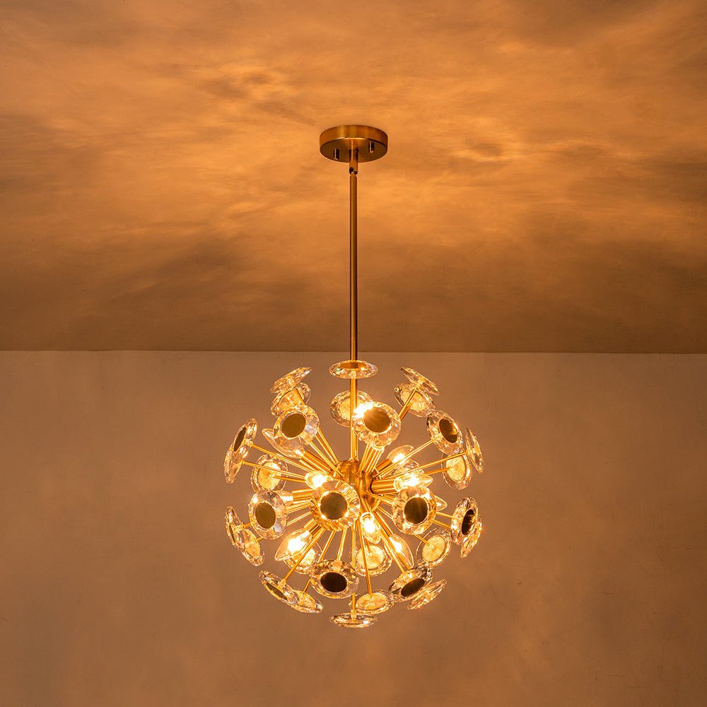 Zoruvia Glam Dandelion Crystal Chandelier