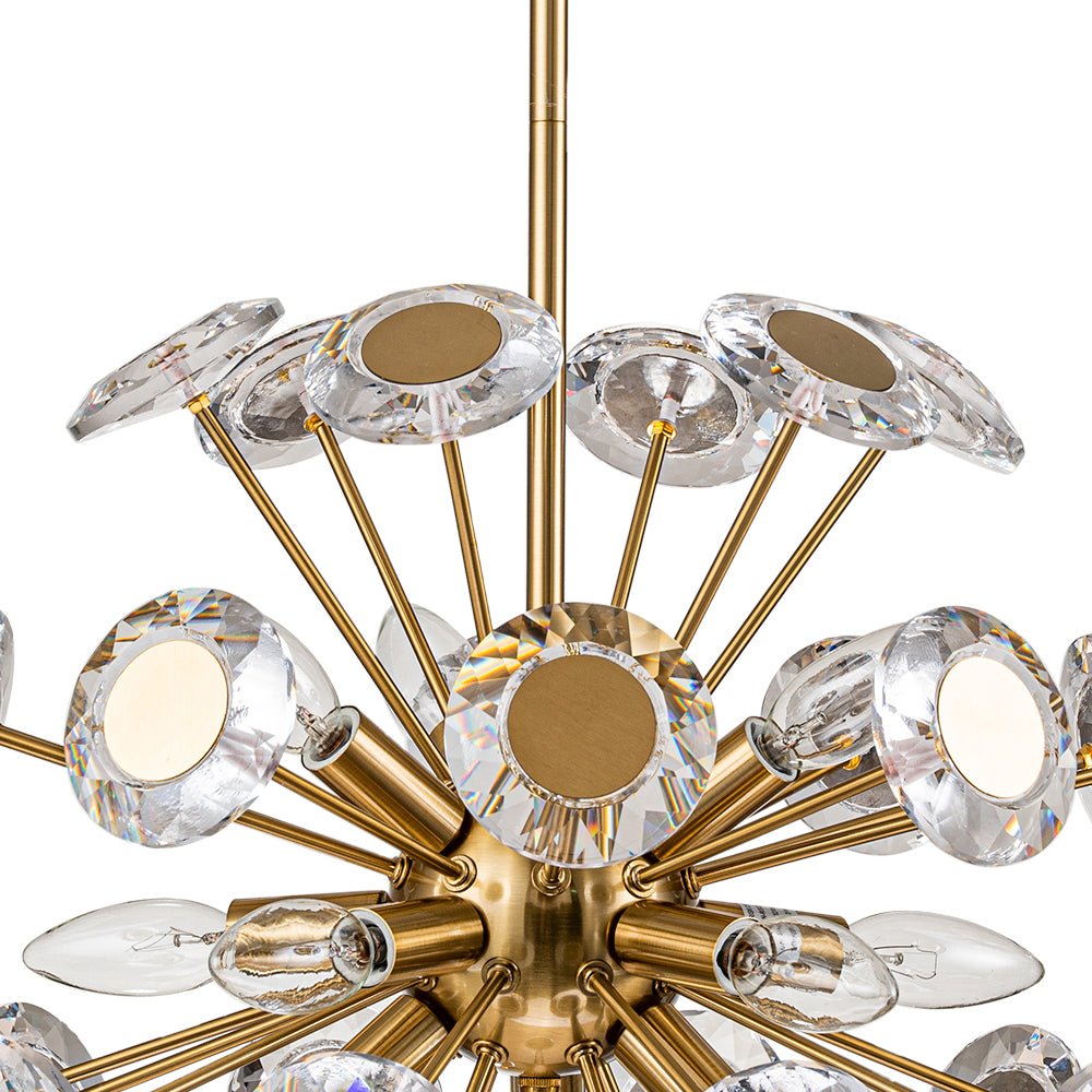 Zoruvia Glam Dandelion Crystal Chandelier