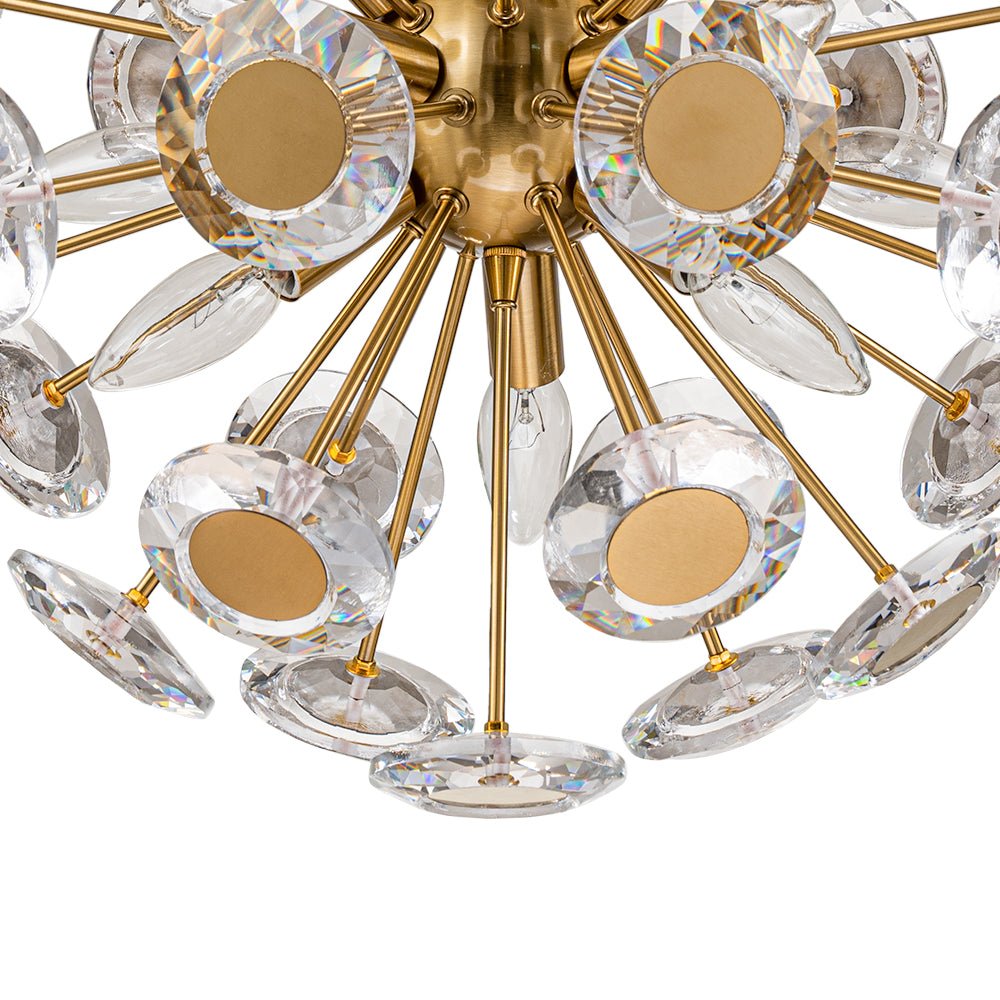 Zoruvia Glam Dandelion Crystal Chandelier