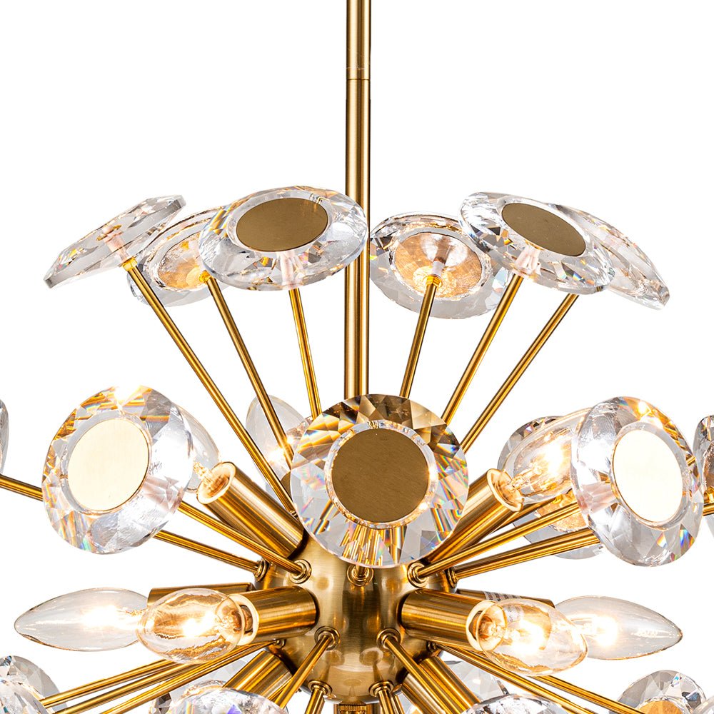 Zoruvia Glam Dandelion Crystal Chandelier