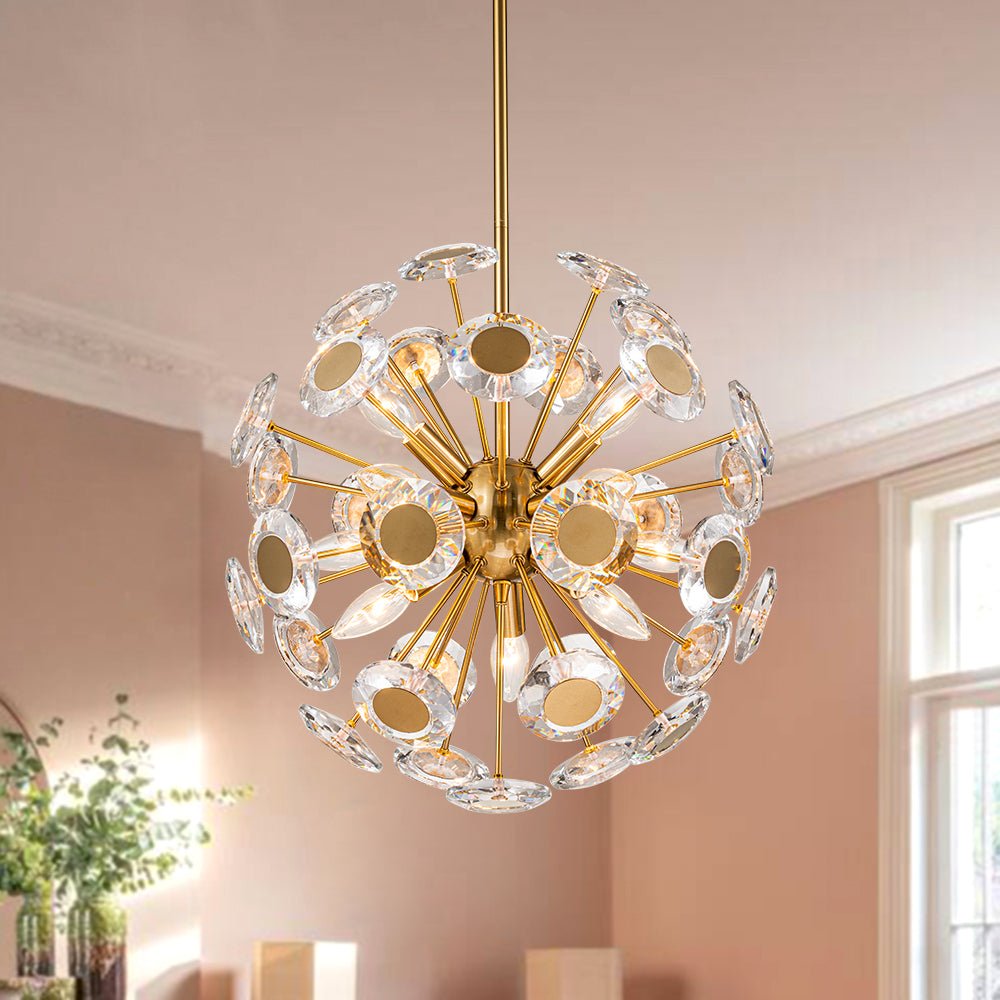 Zoruvia Glam Dandelion Crystal Chandelier
