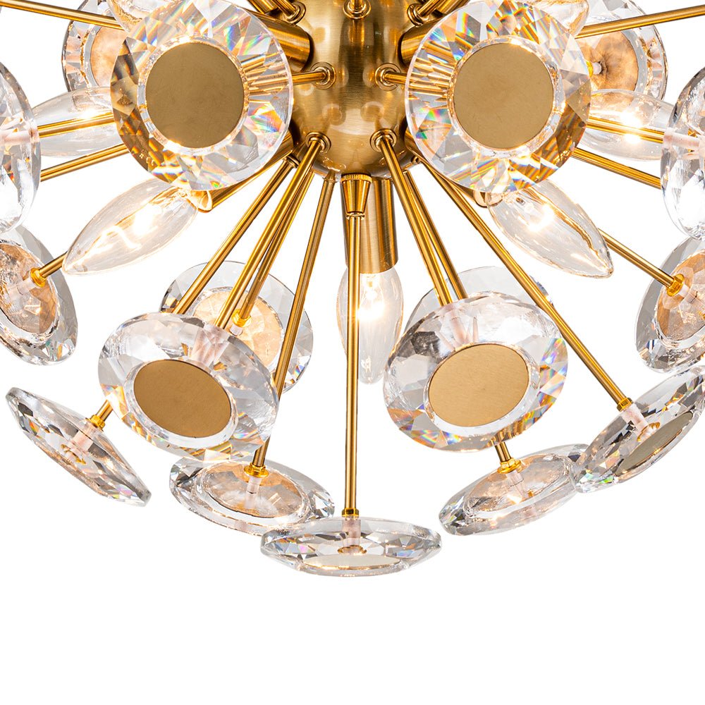 Zoruvia Glam Dandelion Crystal Chandelier